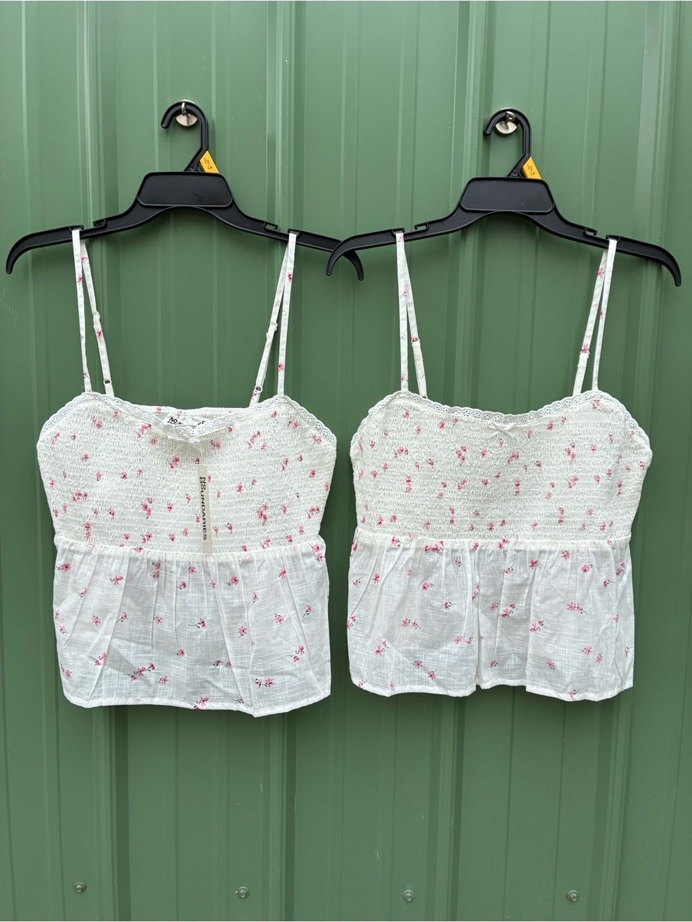 Women’s Cotton Smocked Baby Doll Tank Top 2-Pack Size L
